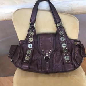 Cole Haan metallic leather bag